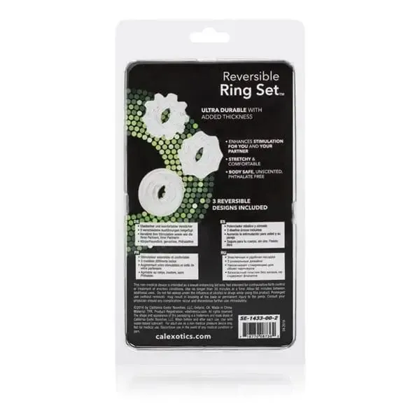 CalExotics Anal Reversible Ring Set Clear CalExotics Anal Reversible Ring Set Clear