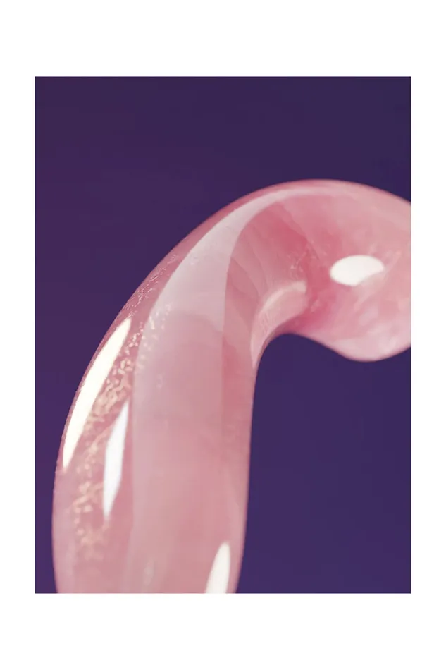 Biird Pixii Rose Quartz Crystal Petite Curved Dildo Pink Biird Dildos