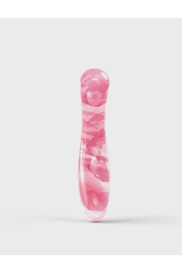 Biird Pixii Rose Quartz Crystal Petite Curved Dildo Pink Biird Dildos