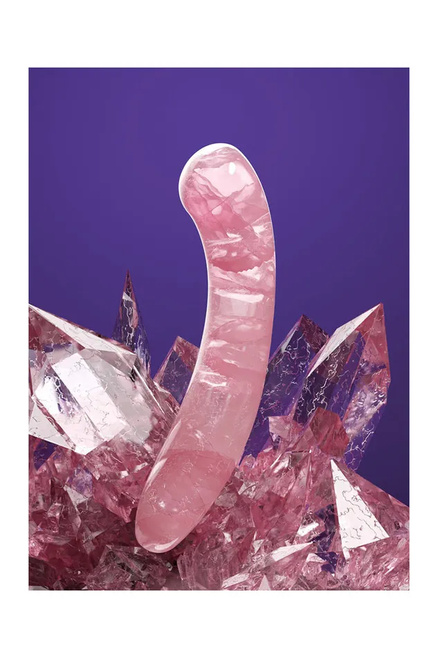 Biird Pixii Rose Quartz Crystal Petite Curved Dildo Pink Biird Dildos