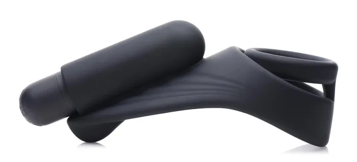7X Silicone CRing with Vibrating Taint Stimulator XR Brands Male Sex Toys
