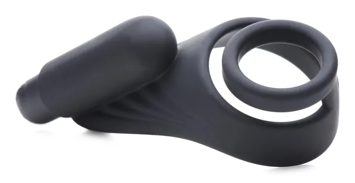 7X Silicone CRing with Vibrating Taint Stimulator XR Brands Male Sex Toys