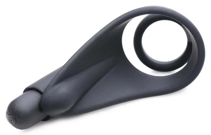 7X Silicone CRing with Vibrating Taint Stimulator XR Brands Male Sex Toys