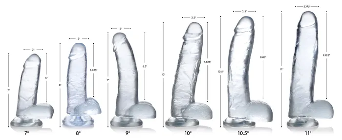 Curve Toys Dildos Jock CThru Dildo with Balls 8 Inch Curve Toys Dildos Jock CThru Dildo with Balls 8 Inch