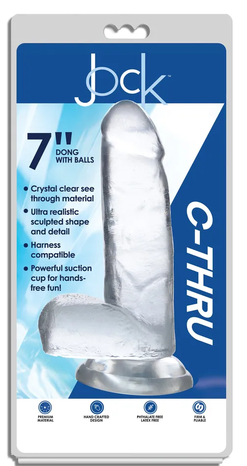 Curve Toys Dildos Jock CThru Dildo with Balls 8 Inch Curve Toys Dildos Jock CThru Dildo with Balls 8 Inch