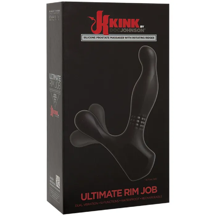 Doc Johnson Male Sex Toys Ultimate Rim Job Silicone Prostate Massager With Rotating Ridges