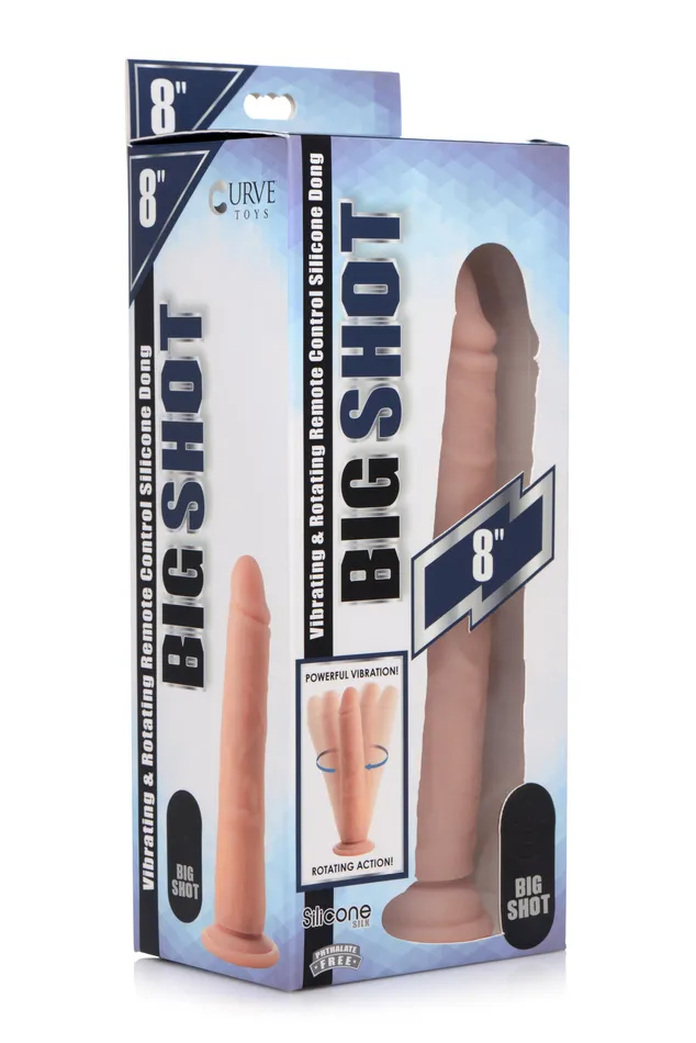 Vibrating and Rotating Remote Control Silicone Dildo 8 Inch Curve Toys Anal Vibrating and Rotating Remote Control Silicone Dildo 8 Inch Curve Toys Anal