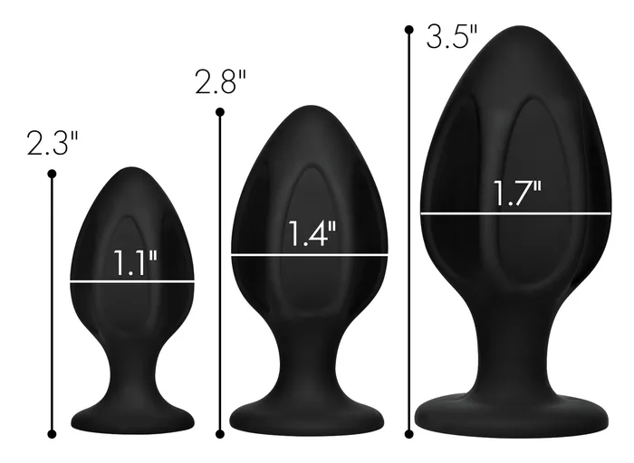 XR Brands Anal Triple Juicers Silicone Anal Trainer Set